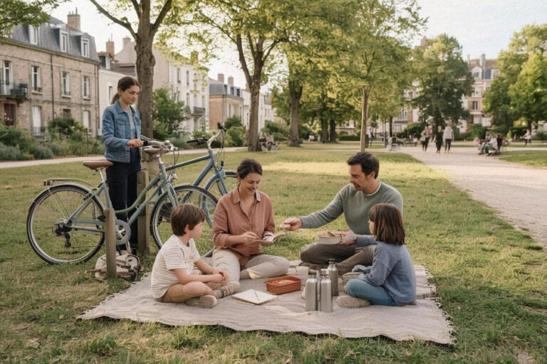 Activités gratuites près de chez vous avec balade, vélo et pique-nique dans un parc