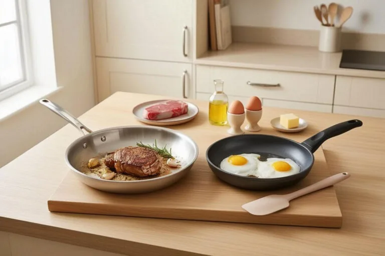 Poêle en inox ou antiadhésive : laquelle choisir au quotidien ?