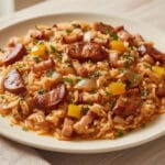 Riz au chorizo et lardons