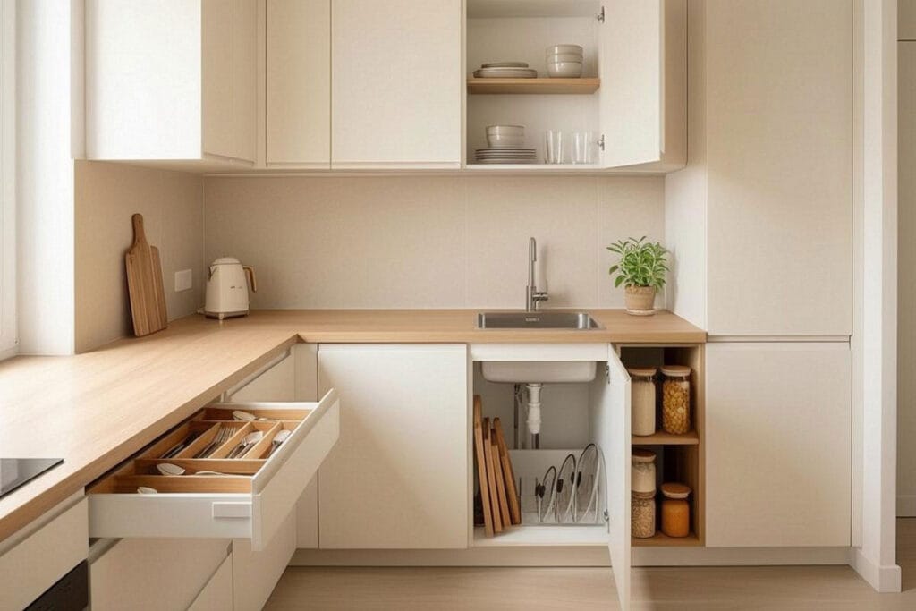 15 astuces pour ranger une cuisine de manière pratique et gagner de la place