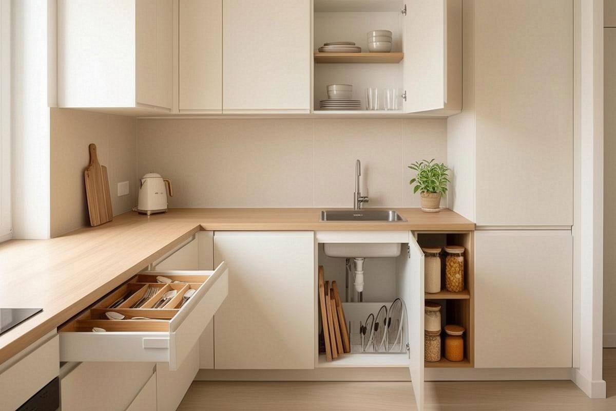 15 astuces pour ranger une cuisine de manière pratique et gagner de la place