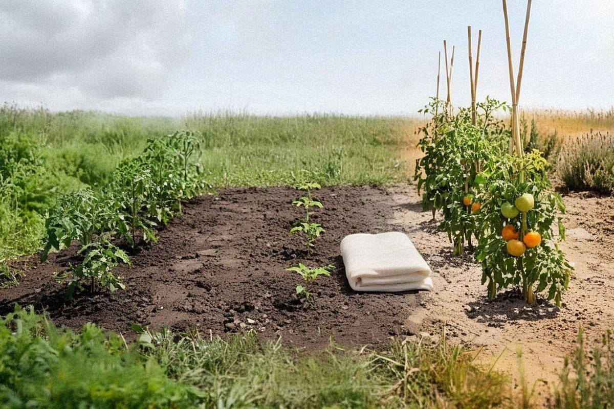Trois petites scènes de potager représentant climat océanique, continental et méditerranéen, avec différences visibles de végétation, d’exposition et de dates de plantation