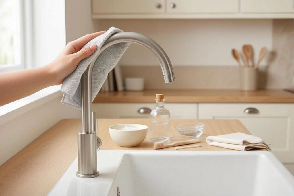 Comment faire briller les robinets en inox sans les rayer