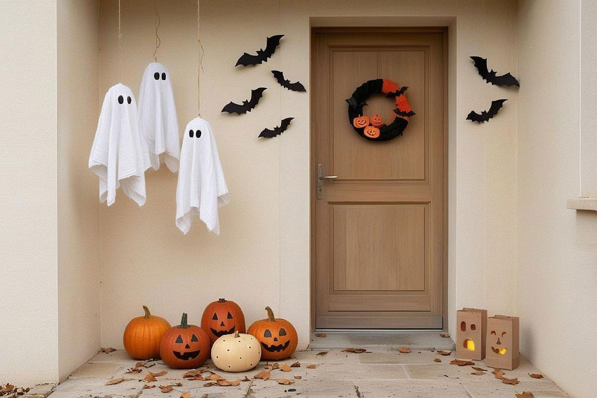 Déco Halloween facile avec fantômes, citrouilles et lanternes faites maison