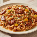 Riz au chorizo et lardons